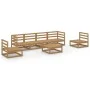 Muebles de jardín 7 piezas marrón miel madera maciza de pino de , Conjuntos de jardín - Ref: Foro24-3075407, Precio: 461,66 €...