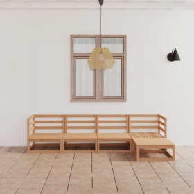 7-piece honey brown solid pine wood garden furniture by , Garden sets - Ref: Foro24-3075537, Price: 342,45 €, Discount: %