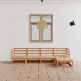 7-piece honey brown solid pine wood garden furniture by , Garden sets - Ref: Foro24-3075537, Price: 337,84 €, Discount: %
