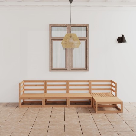 Muebles de jardín 7 piezas marrón miel madera maciza de pino de , Conjuntos de jardín - Ref: Foro24-3075537, Precio: 342,33 €