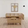 Muebles de jardín 8 piezas marrón miel madera maciza de pino de , Conjuntos de jardín - Ref: Foro24-3075612, Precio: 525,55 €...