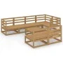 8-piece honey brown solid pine wood garden furniture by , Garden sets - Ref: Foro24-3075612, Price: 525,55 €, Discount: %