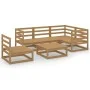 Muebles de jardín 6 piezas marrón miel madera maciza de pino de , Conjuntos de jardín - Ref: Foro24-3075582, Precio: 391,37 €...