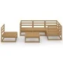 Muebles de jardín 6 piezas marrón miel madera maciza de pino de , Conjuntos de jardín - Ref: Foro24-3075582, Precio: 391,37 €...