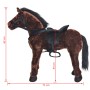 XXL dunkelbraunes stehendes Plüschpferd von vidaXL, Stofftiere - Ref: Foro24-91327, Preis: 92,12 €, Rabatt: %