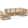 5-piece garden furniture set in honey brown solid pine wood by , Garden sets - Ref: Foro24-3075577, Price: 316,26 €, Discount: %