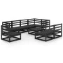 9-teiliges Gartenmöbel-Set schwarzes massives Kiefernholz von , Gartensets - Ref: Foro24-3075633, Preis: 642,40 €, Rabatt: %
