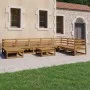 Garden furniture 9 pieces and honey brown pine wood cushions by , Garden sets - Ref: Foro24-3075722, Price: 589,60 €, Discoun...