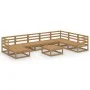 Gartenmöbel 9 Stk. und Kissen honigbraunes Kiefernholz von , Gartensets - Ref: Foro24-3075722, Preis: 589,56 €, Rabatt: %