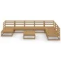 Gartenmöbel 9 Stk. und Kissen honigbraunes Kiefernholz von , Gartensets - Ref: Foro24-3075722, Preis: 589,56 €, Rabatt: %