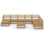Gartenmöbel 9 Stk. und Kissen honigbraunes Kiefernholz von , Gartensets - Ref: Foro24-3075722, Preis: 597,66 €, Rabatt: %
