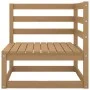 Garden furniture 9 pieces and honey brown pine wood cushions by , Garden sets - Ref: Foro24-3075722, Price: 589,60 €, Discoun...