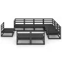 Juego de muebles de jardín 9 piezas negro madera maciza de pino de , Conjuntos de jardín - Ref: Foro24-3075788, Precio: 643,0...