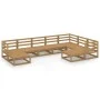 Gartenmöbel 9 Stk. und Kissen honigbraunes Kiefernholz von , Gartensets - Ref: Foro24-3075757, Preis: 589,60 €, Rabatt: %