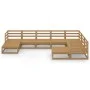 Gartenmöbel 9 Stk. und Kissen honigbraunes Kiefernholz von , Gartensets - Ref: Foro24-3075757, Preis: 589,60 €, Rabatt: %