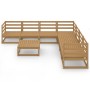 Gartenmöbel 8-teilig honigbraunes massives Kiefernholz von , Gartensets - Ref: Foro24-3075832, Preis: 533,32 €, Rabatt: %