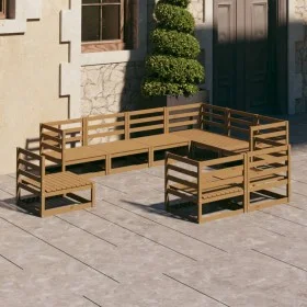 Gartenmöbel 9 Stk. und Kissen honigbraunes Kiefernholz von , Gartensets - Ref: Foro24-3075807, Preis: 595,42 €, Rabatt: %