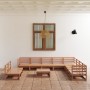 Muebles de jardín 11 piezas marrón miel madera maciza de pino de , Conjuntos de jardín - Ref: Foro24-3075872, Precio: 613,07 €