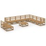 Gartenmöbel 11-teilig honigbraunes massives Kiefernholz von , Gartensets - Ref: Foro24-3075872, Preis: 758,03 €, Rabatt: %