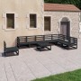 9-teiliges Gartenmöbel-Set schwarzes massives Kiefernholz von , Gartensets - Ref: Foro24-3075783, Preis: 651,95 €, Rabatt: %