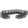 12-teiliges Gartenmöbel-Set und Kissen aus schwarzem Kiefernholz von , Gartensets - Ref: Foro24-3075898, Preis: 896,54 €, Rab...