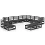 Juego de muebles de jardín 12 pzas y cojines negro madera pino de , Conjuntos de jardín - Ref: Foro24-3075898, Precio: 883,74...