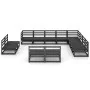 Juego de muebles de jardín 12 pzas y cojines negro madera pino de , Conjuntos de jardín - Ref: Foro24-3075898, Precio: 883,74...
