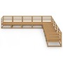 Gartenmöbel 9 Stk. und Kissen honigbraunes Kiefernholz von , Gartensets - Ref: Foro24-3075847, Preis: 589,84 €, Rabatt: %