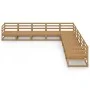 Muebles de jardín 9 pzas y cojines marrón miel madera pino de , Conjuntos de jardín - Ref: Foro24-3075847, Precio: 582,23 €, ...