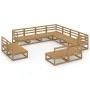 Muebles de jardín 11 pzas y cojines marrón miel madera pino de , Conjuntos de jardín - Ref: Foro24-3075887, Precio: 746,85 €,...