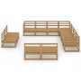 Gartenmöbel 11 Stück und Kissen honigbraunes Kiefernholz von , Gartensets - Ref: Foro24-3075887, Preis: 756,61 €, Rabatt: %