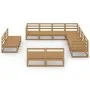 Muebles de jardín 11 pzas y cojines marrón miel madera pino de , Conjuntos de jardín - Ref: Foro24-3075887, Precio: 746,85 €,...