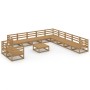 Gartenmöbel 12-teilig honigbraunes massives Kiefernholz von , Gartensets - Ref: Foro24-3075942, Preis: 812,07 €, Rabatt: %