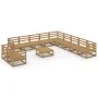 Muebles de jardín 12 piezas marrón miel madera maciza de pino de , Conjuntos de jardín - Ref: Foro24-3075942, Precio: 812,49 ...