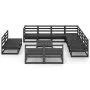 12-teiliges Gartenmöbel-Set und Kissen aus schwarzem Kiefernholz von , Gartensets - Ref: Foro24-3075893, Preis: 889,29 €, Rab...