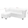 Chesterfield-Sofa in L-Form aus weißem Kunstleder von vidaXL, Sofas - Ref: Foro24-245537, Preis: 707,44 €, Rabatt: %