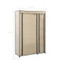 Armario plegable de tela color crema 110x45x175 cm en Armarios roperos | Comprar online en Foro24