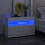 Nachttisch mit LED-Leuchten Sperrholz weiß 60x35x40 cm von , Nachttische - Ref: Foro24-3082774, Preis: 44,60 €, Rabatt: %