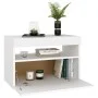 Nachttisch mit LED-Leuchten Sperrholz weiß 60x35x40 cm von , Nachttische - Ref: Foro24-3082774, Preis: 44,60 €, Rabatt: %