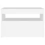 Bedside table with white plywood LED lights 60x35x40 cm by , Nightstands - Ref: Foro24-3082774, Price: 44,56 €, Discount: %