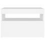 Nachttisch mit LED-Leuchten Sperrholz weiß 60x35x40 cm von , Nachttische - Ref: Foro24-3082774, Preis: 45,92 €, Rabatt: %