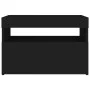Bedside table with black plywood LED lights 60x35x40 cm by , Nightstands - Ref: Foro24-3082776, Price: 46,39 €, Discount: %