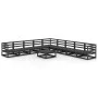 10-piece garden furniture set with black cushions made of pine wood. by , Garden sets - Ref: Foro24-3075853, Price: 719,59 €,...