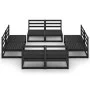 Juego de muebles de jardín 8 piezas negro madera maciza de pino de , Conjuntos de jardín - Ref: Foro24-3075273, Precio: 533,6...