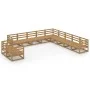Garden furniture set 11 pieces solid pine wood honey brown by , Garden sets - Ref: Foro24-3075937, Price: 733,44 €, Discount: %