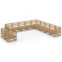 Gartenmöbel-Set 11-tlg. massives Zirbenholz honigbraun von , Gartensets - Ref: Foro24-3075937, Preis: 743,36 €, Rabatt: %