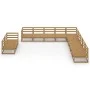 Gartenmöbel-Set 11-tlg. massives Zirbenholz honigbraun von , Gartensets - Ref: Foro24-3075937, Preis: 733,44 €, Rabatt: %