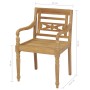 Batavia Stühle 2 Einheiten aus massivem Teakholz von vidaXL, Gartenstühle - Ref: Foro24-43051, Preis: 240,48 €, Rabatt: %