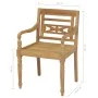 Sillas Batavia 2 unidades madera de teca maciza de vidaXL, Sillas de jardín - Ref: Foro24-43051, Precio: 235,84 €, Descuento: %