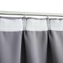 Cortinas opacas con ganchos 2 piezas gris 140x225 cm